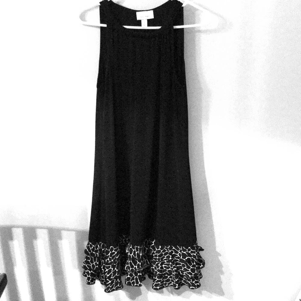 Dress Barn Scoopneck Black Dress. Layered Bottom